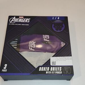 Marvel Avengers Purple and Gray Boxer Briefs